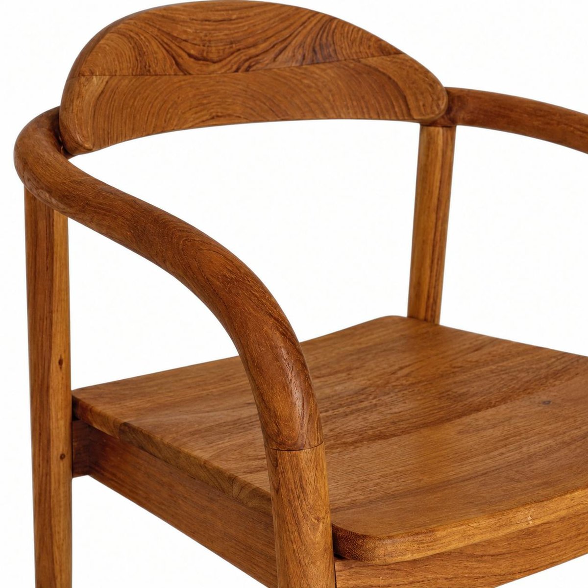 Chaise scandinave bois de teck massif (lot de 2) DEPOK bois naturel, PIER IMPORT