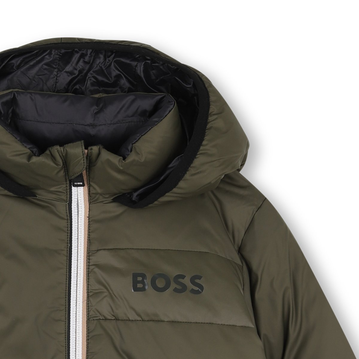 Doudoune réversible olive, BOSS KIDSWEAR