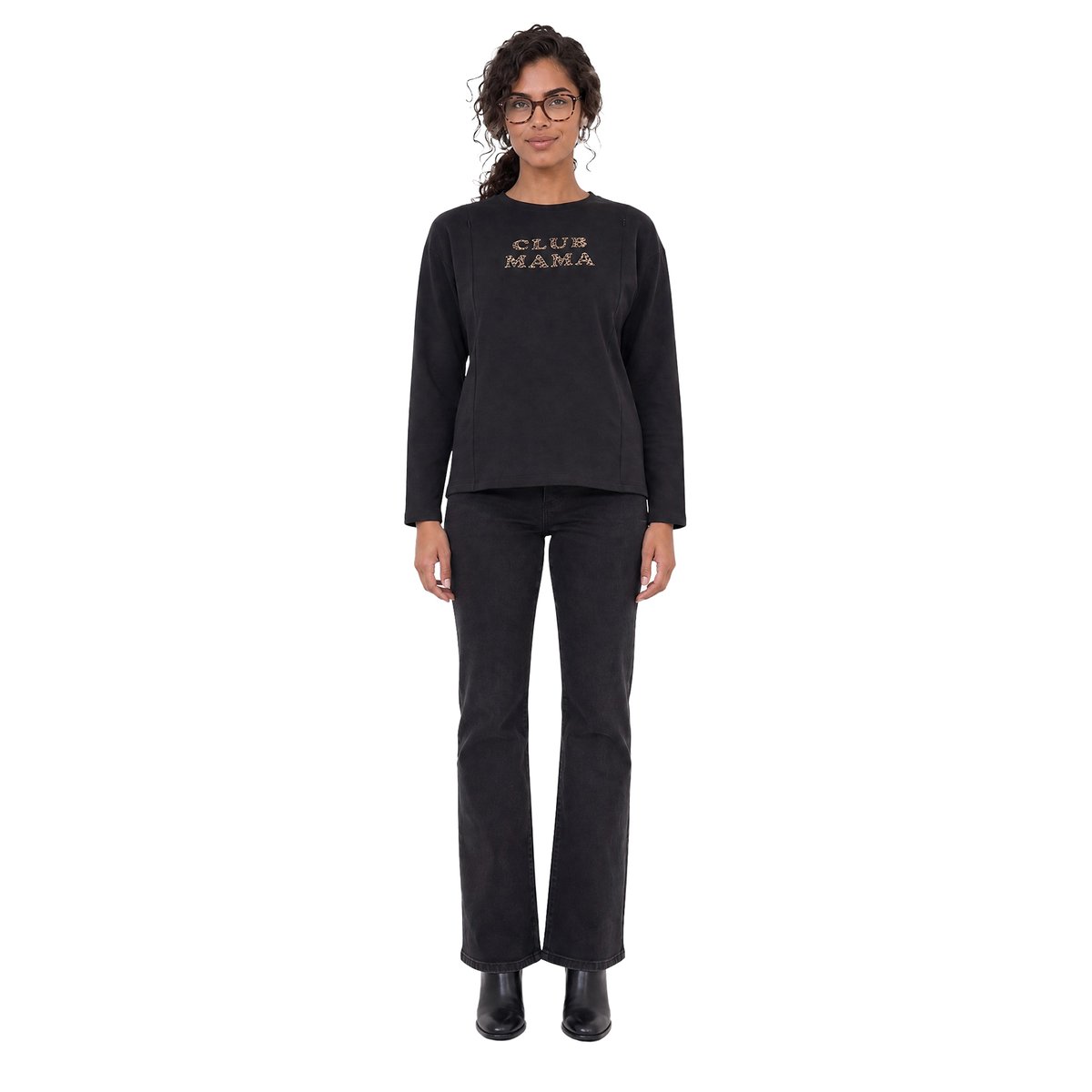 T-shirt grossesse et allaitement anthracite, VERTBAUDET