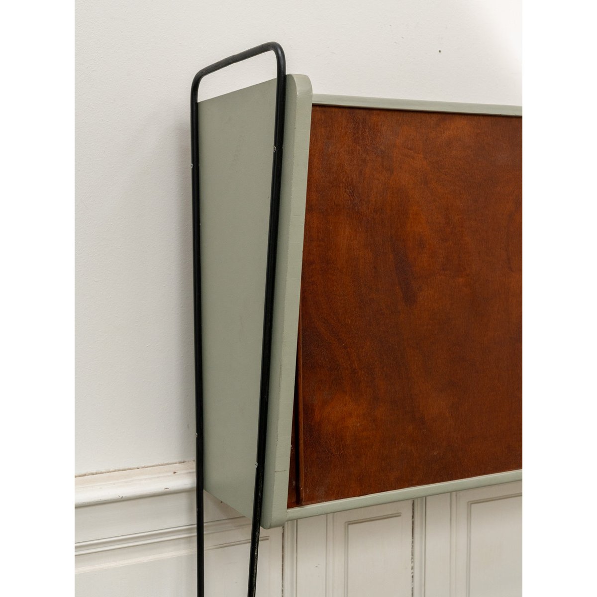 Étagère bibliothèque vintage au style scandinave Isabelle N°311 - Bon état bois foncé, DEBONGOUT