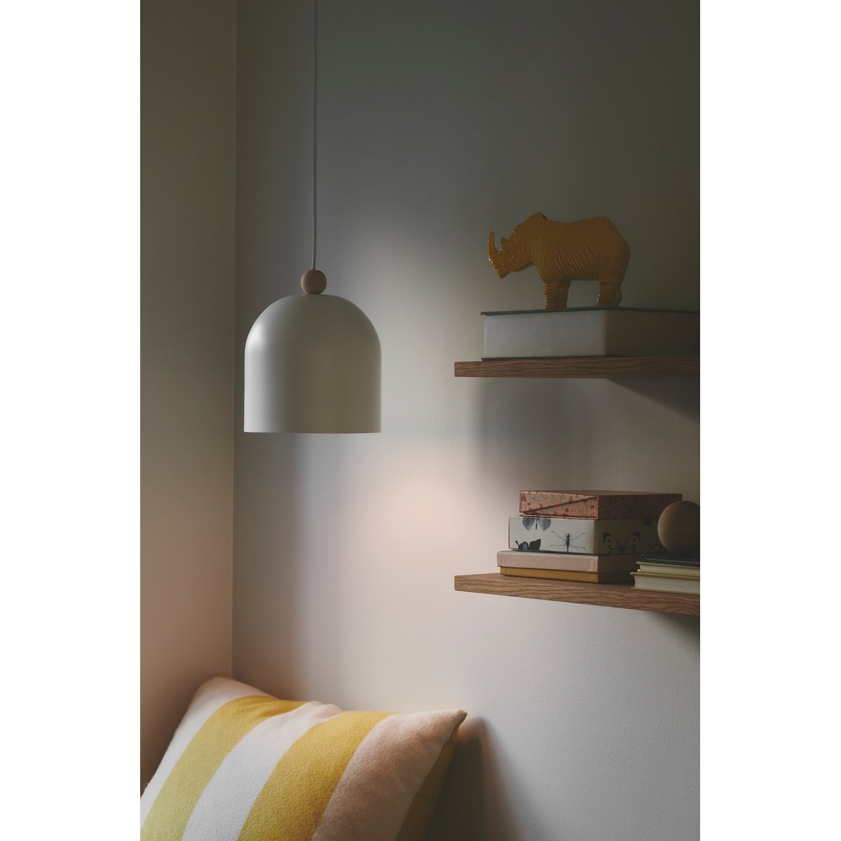 Suspension style nordique, chambre enfant en métal et bois, GASTON blanc, NORDLUX