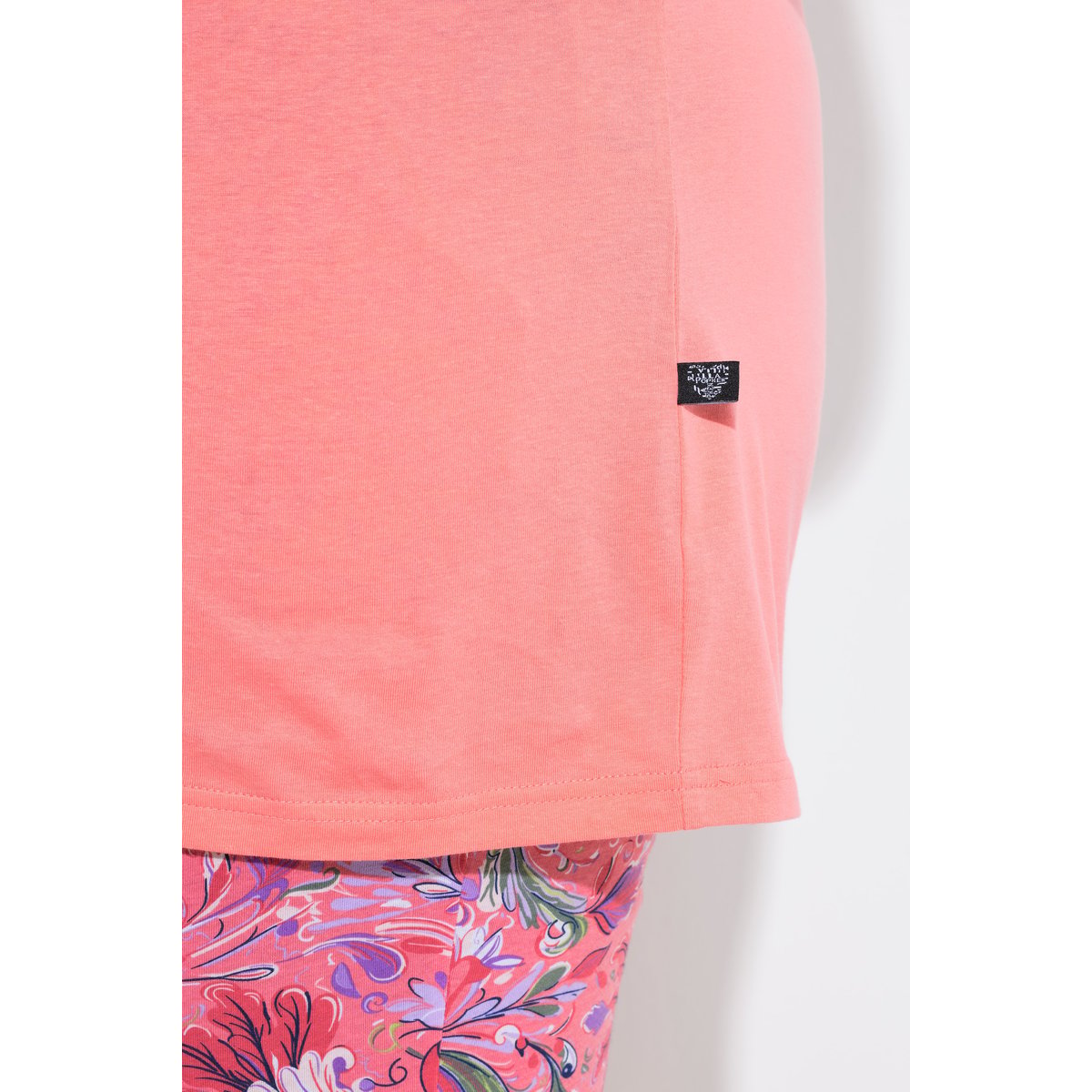 Pyjama 2 pièces à fleurs rose pêche, ULLA POPKEN