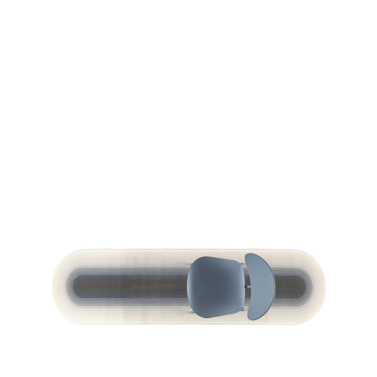 Tapis de couloir bleu - Olympic bleu / beige, ZUIVER