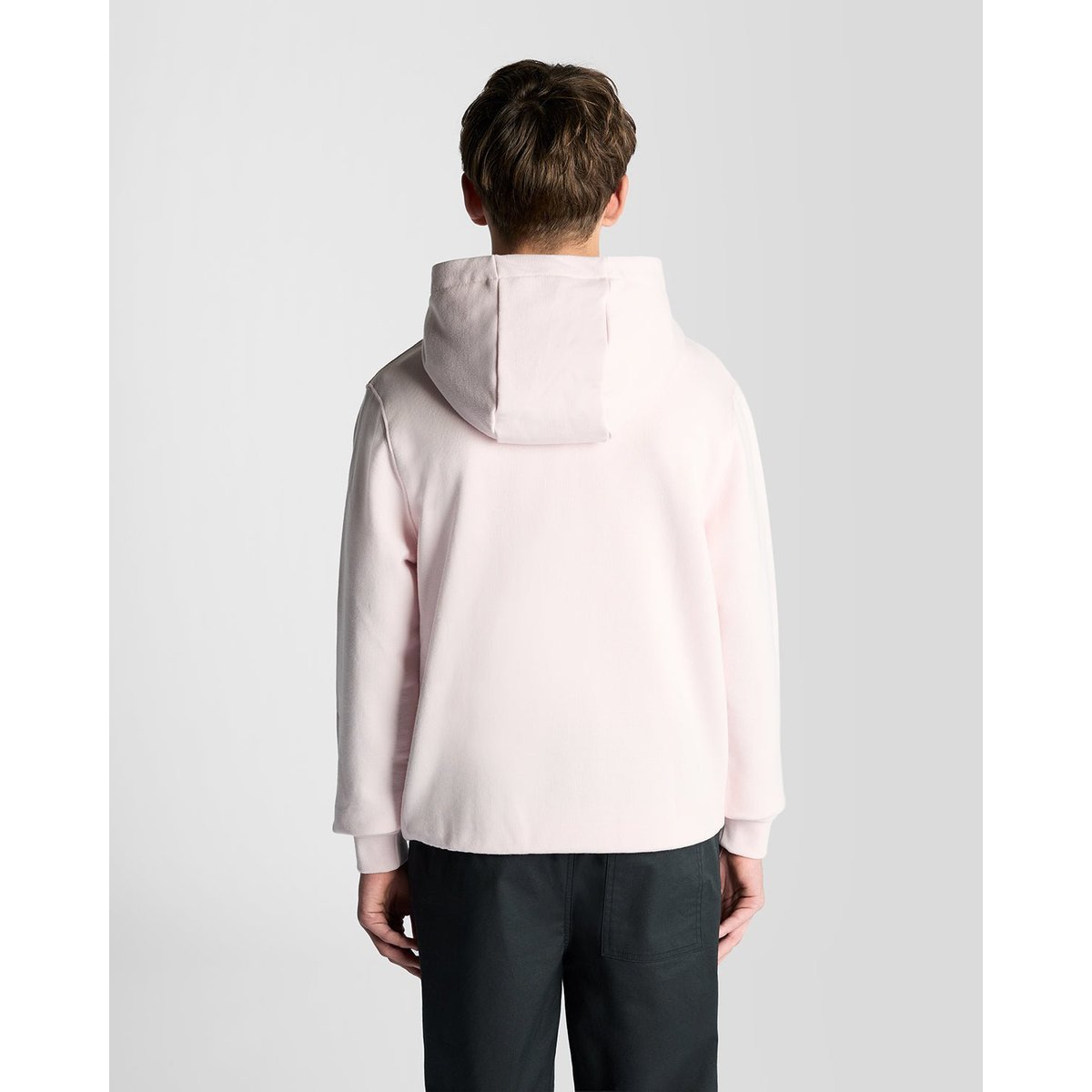 Sweat à capuche en coton loopback rose clair, LYLE & SCOTT