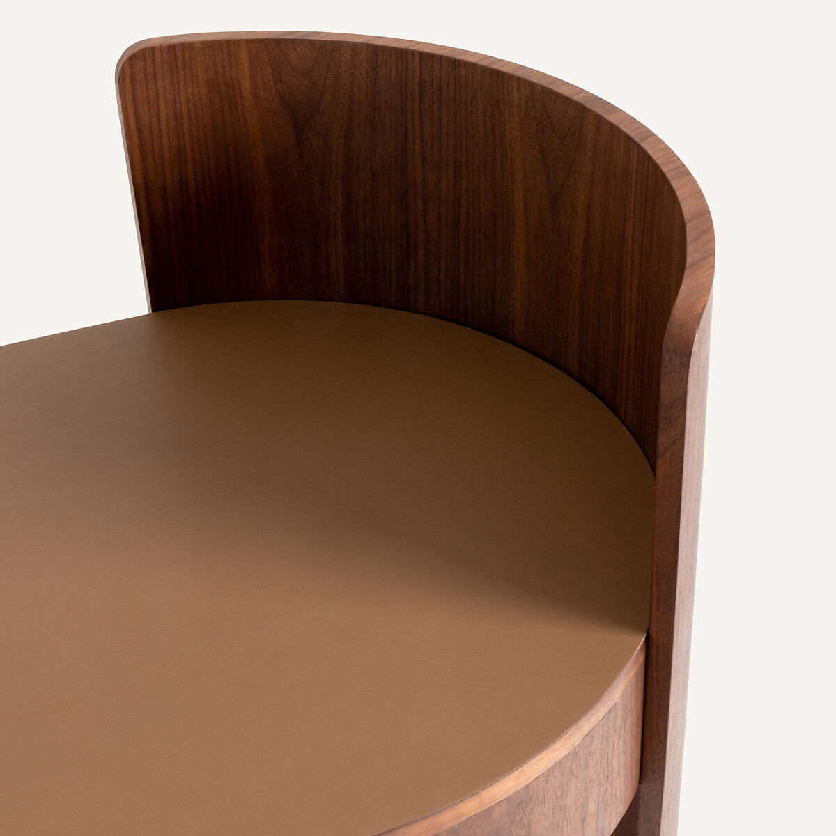 Bureau en plaqué noyer et cuir, Abbas noyer, AM.PM