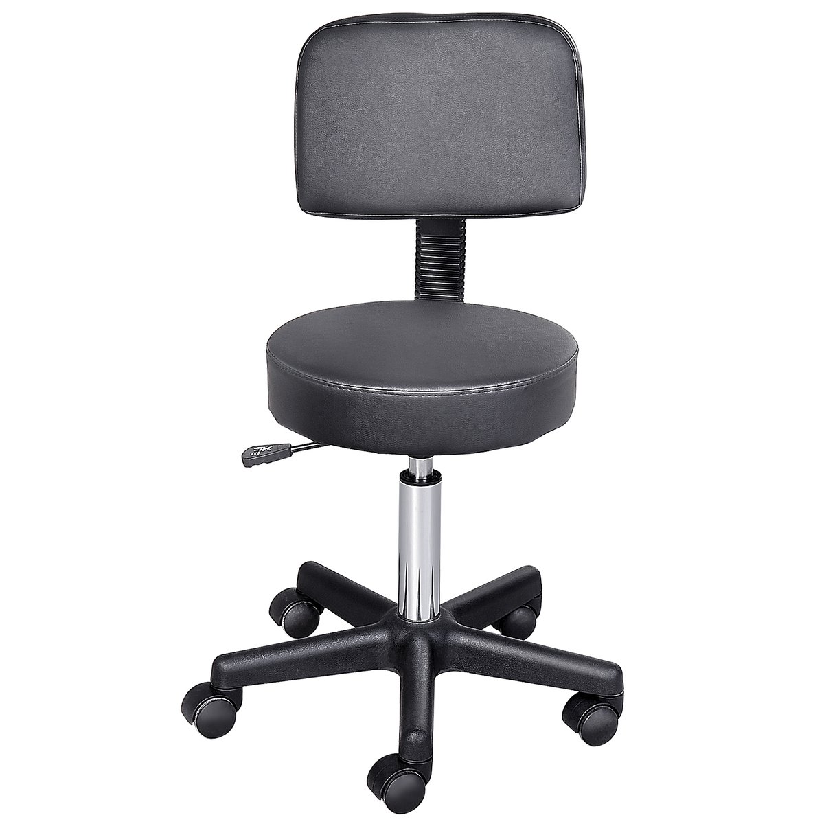 Tabouret de salon Simili cuir Noir noir, HOMCOM