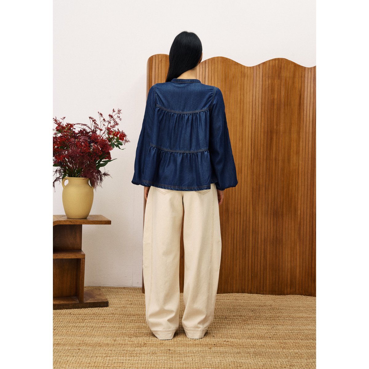 Blouse CIXOUS bleu jean, FRNCH