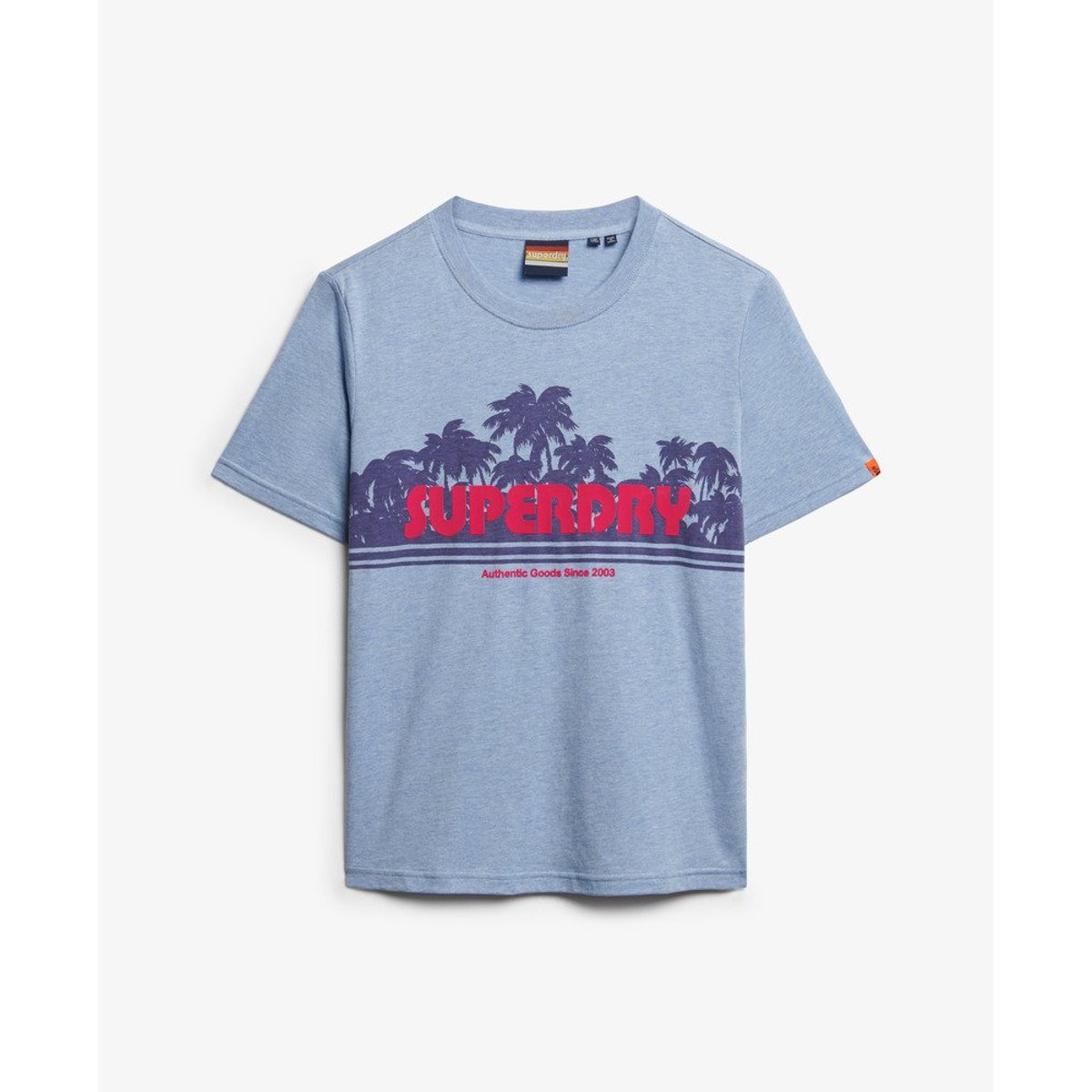 T-shirt décontracté à rayures Outdoor bleu bruyère rodéo drive, SUPERDRY