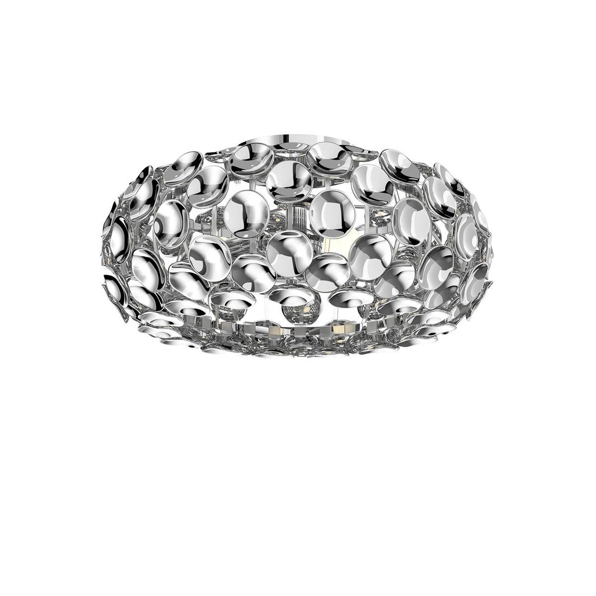 Plafonnier moderne, Reza chrome, transparent, LINDBY