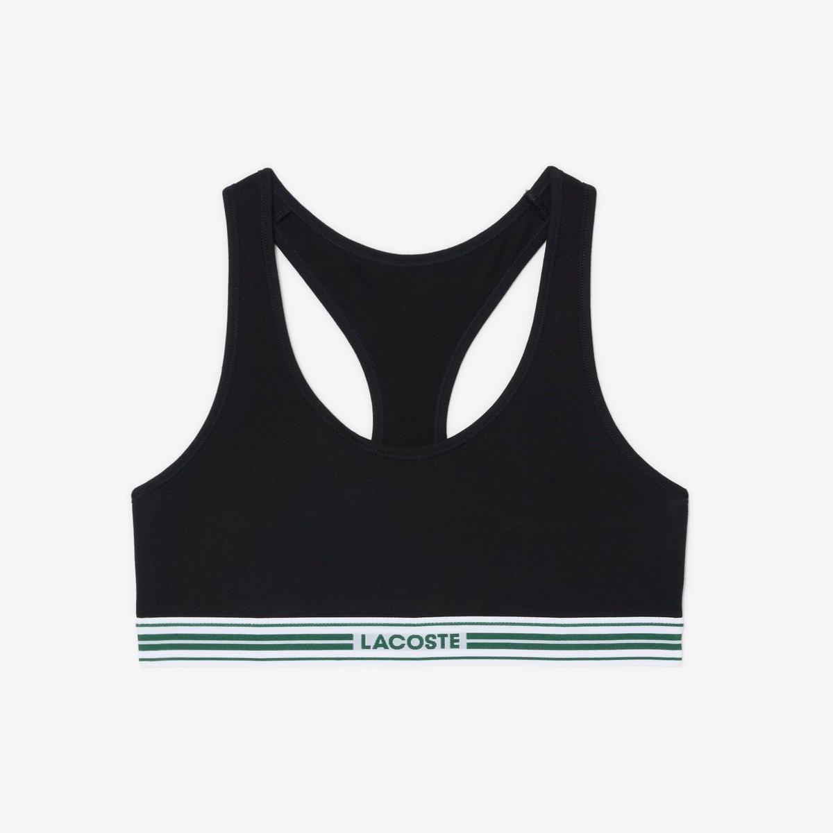 Brassière coton stretch bande contrastée noir-031, LACOSTE