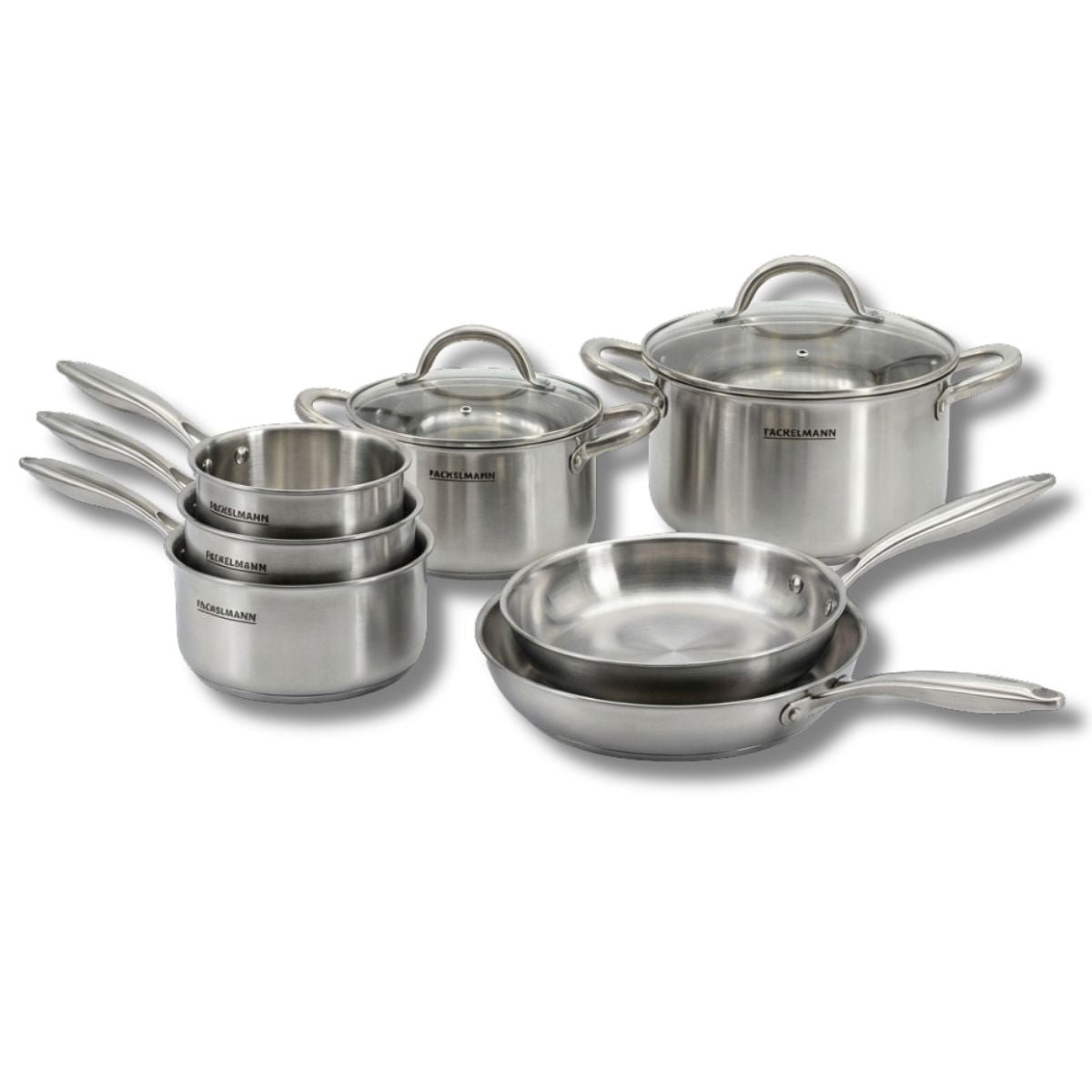 2 poêles 20/26cm, 2 faitouts 20/24cm, 2 casseroles 14/18cm VITA3 gris, FACKELMANN
