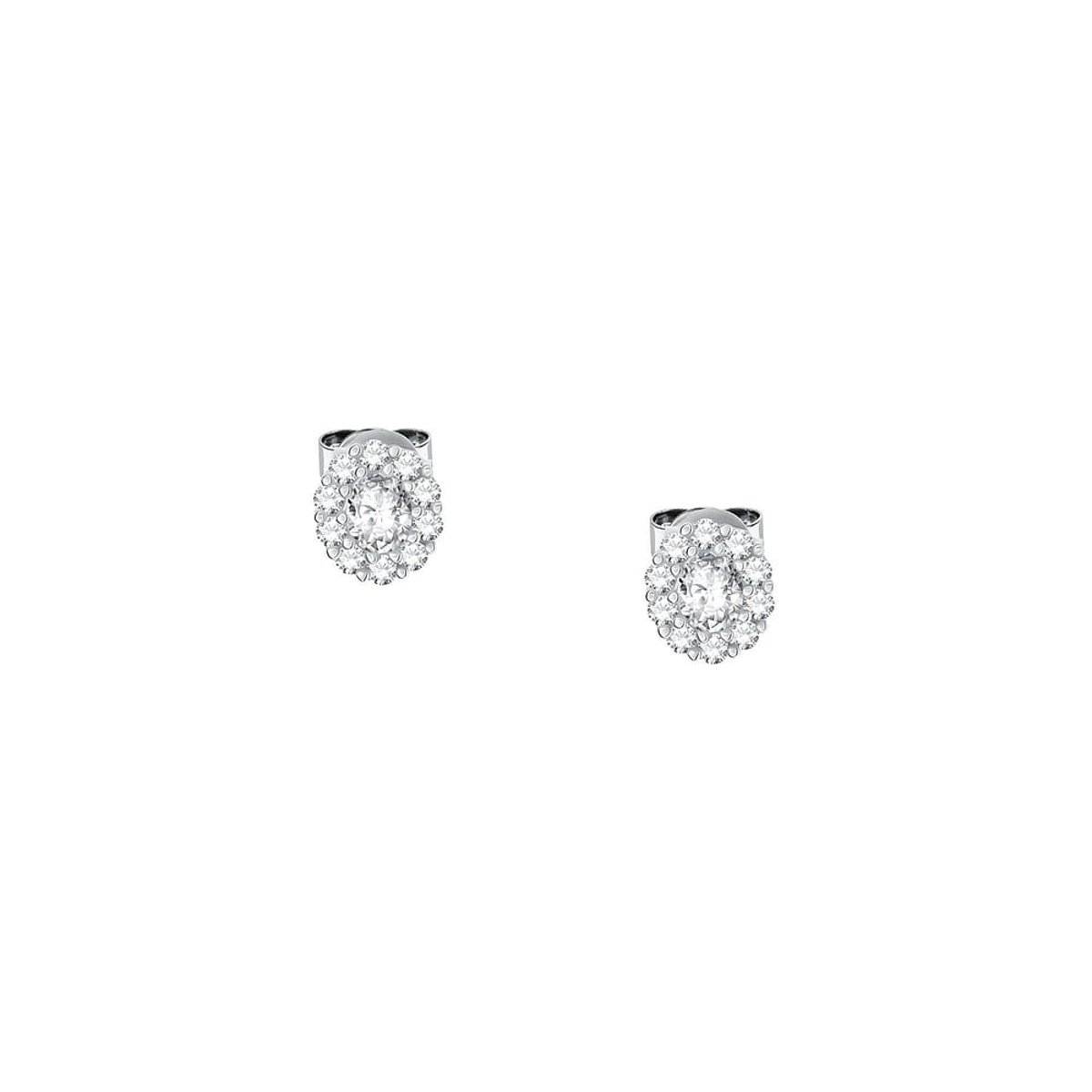 Boucles d'oreilles en Argent/oxyde de zirconium De Zirconium et Oxyde de zirconium argent, CLEOR