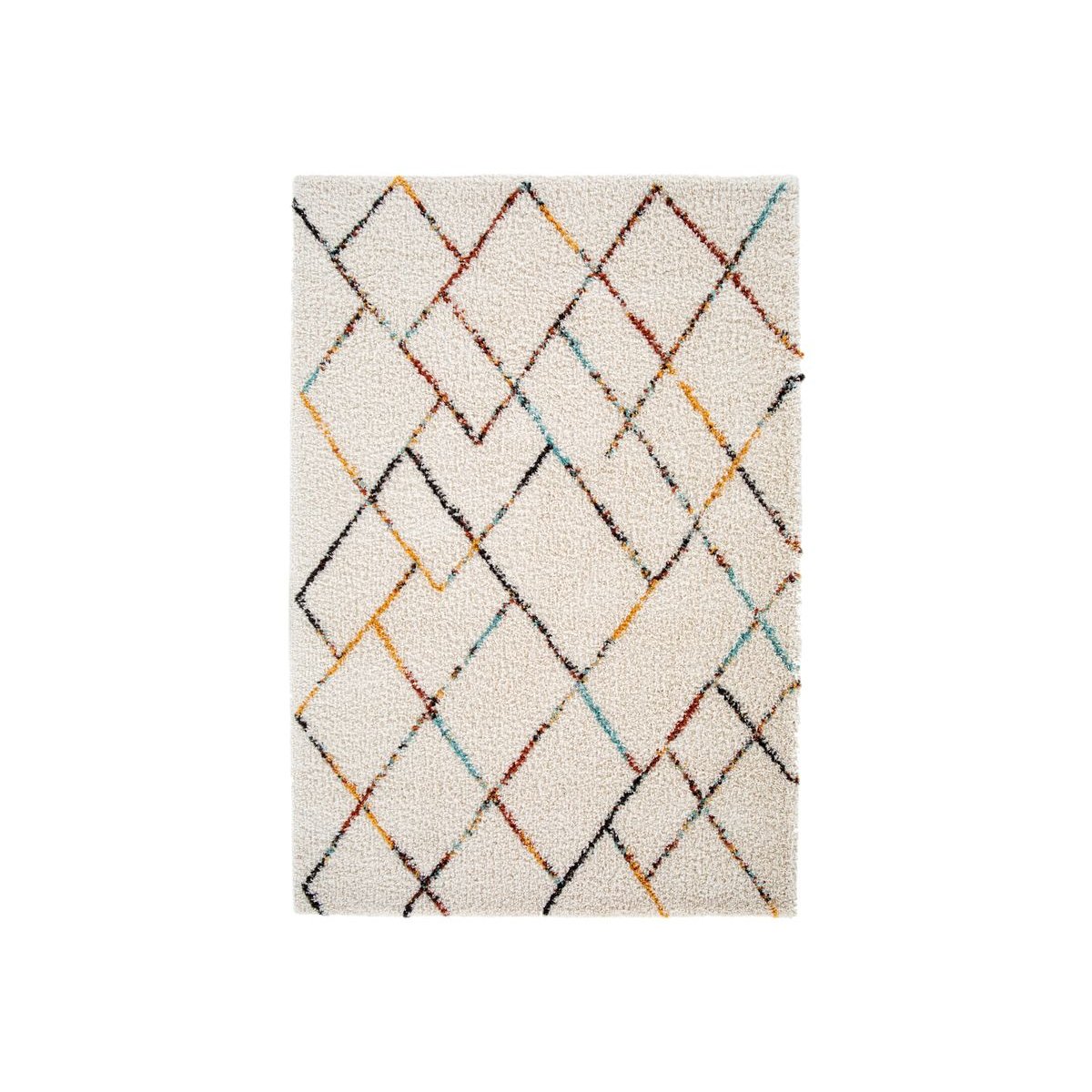 Tapis poils longs style , ELOISE multicolore, BOBOCHIC