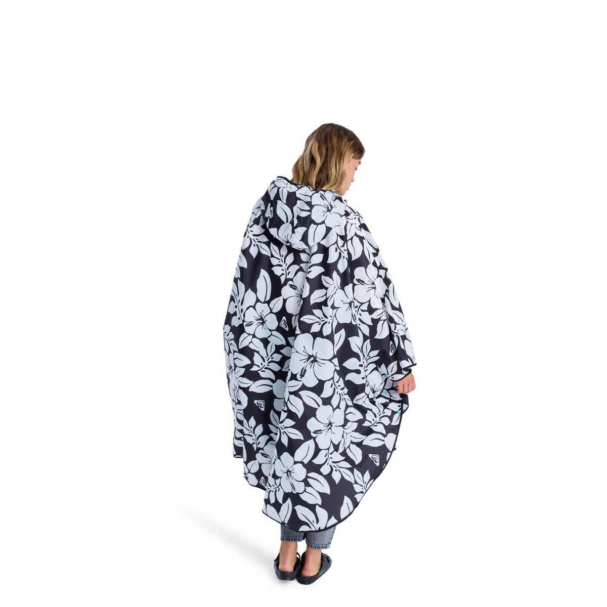 Poncho de pluie MIDNIGHT RAIN. noir anthracite the big mo, ROXY