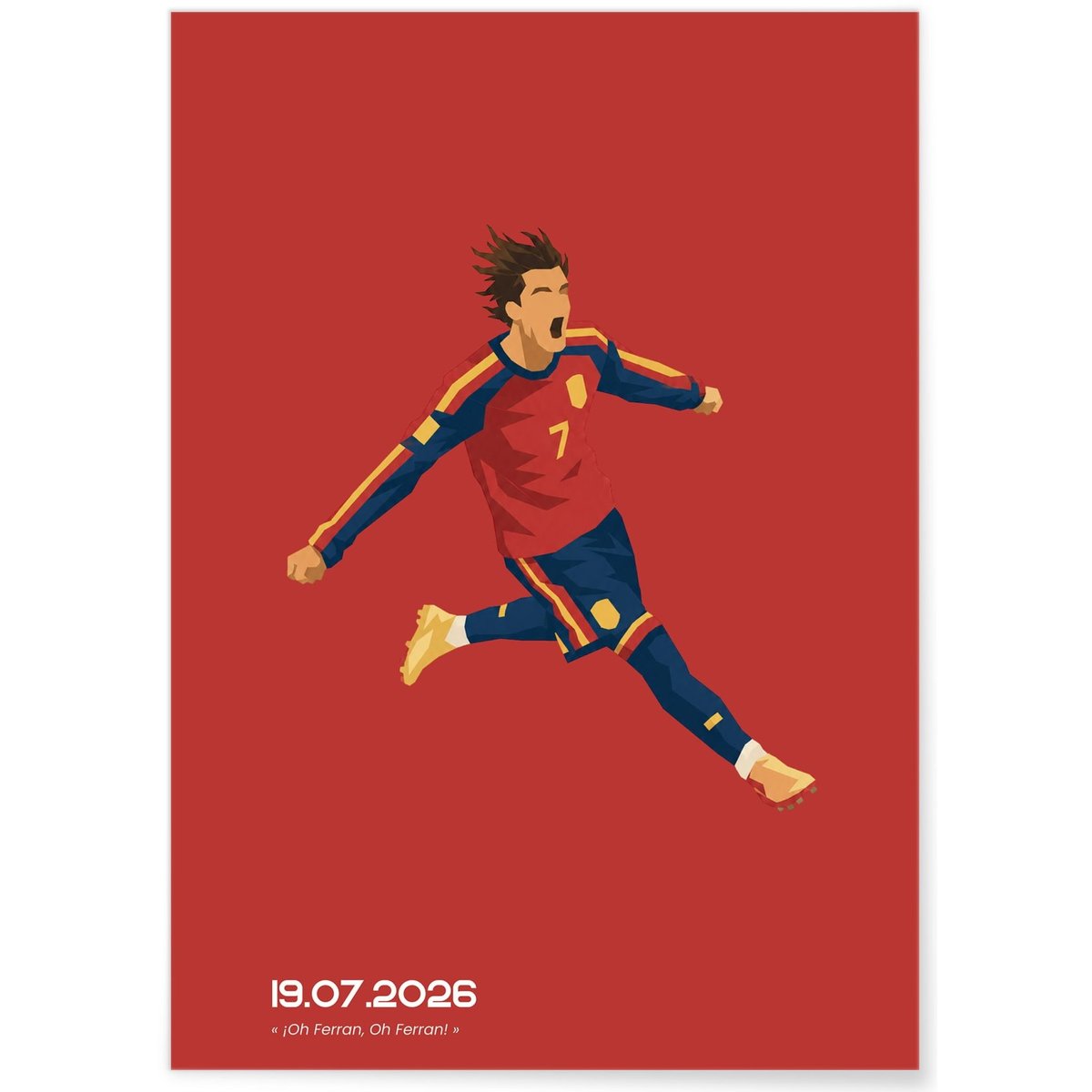 Affiche CDM Espagne 2 blanc, L'AFFICHERIE