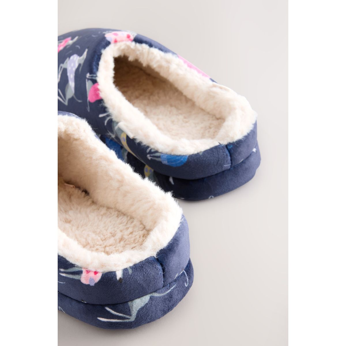 Chaussons mules imprimé chien bleu marine, NEXT