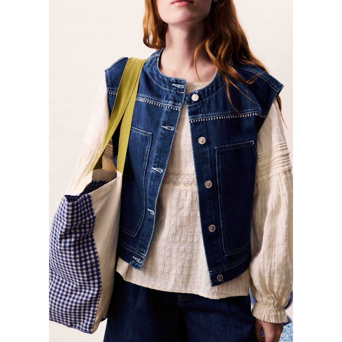 Gilet VICTORY bleu jean, FRNCH