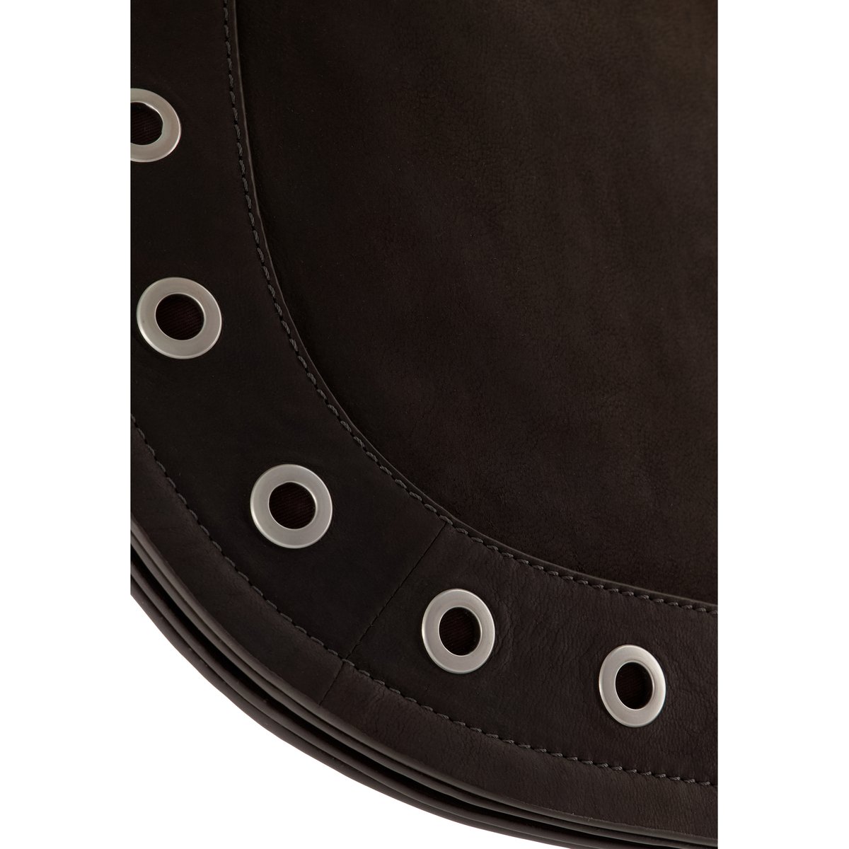 Sac à main besace cuir décor œillets marron fonce, IKKS