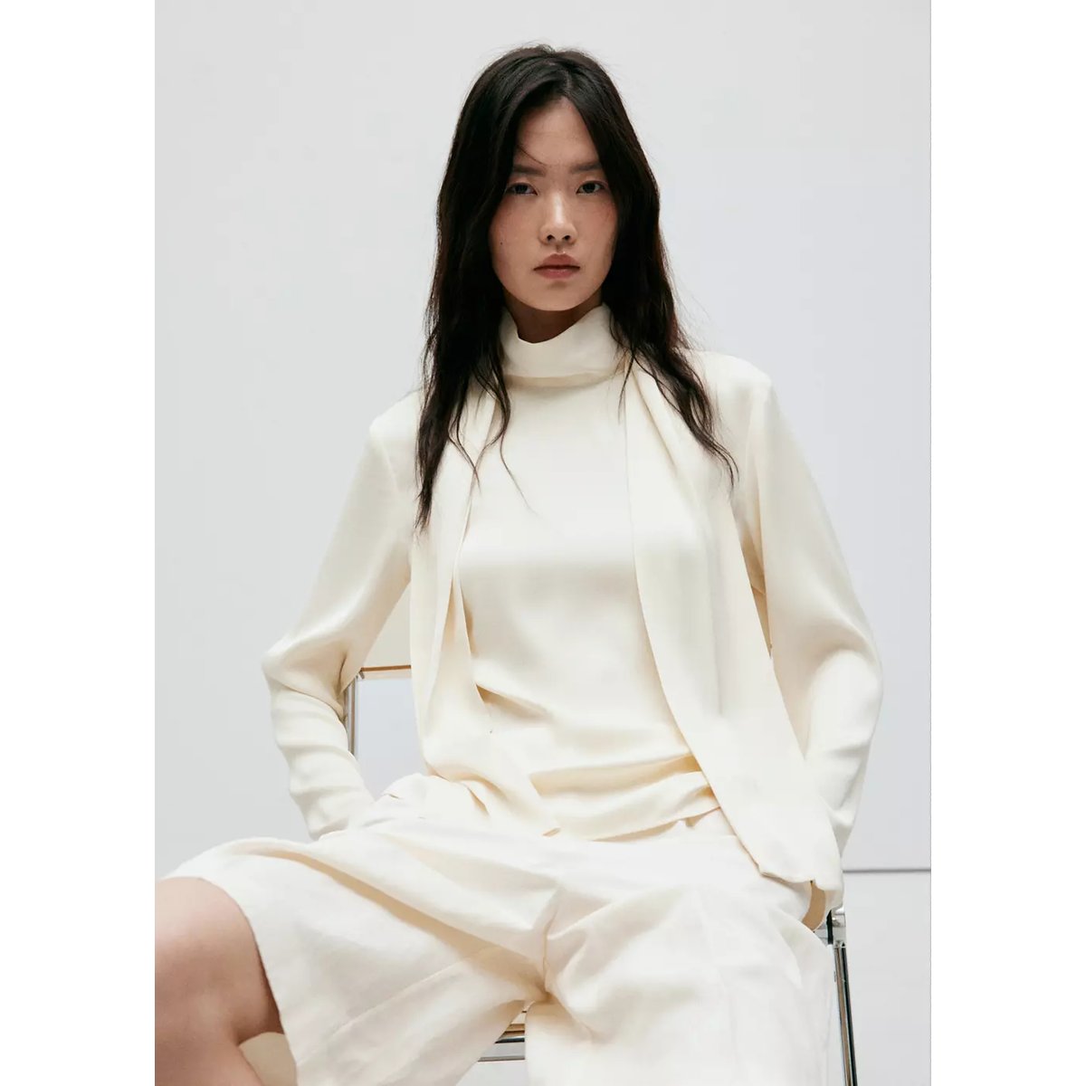Blouse grana écru, MANGO