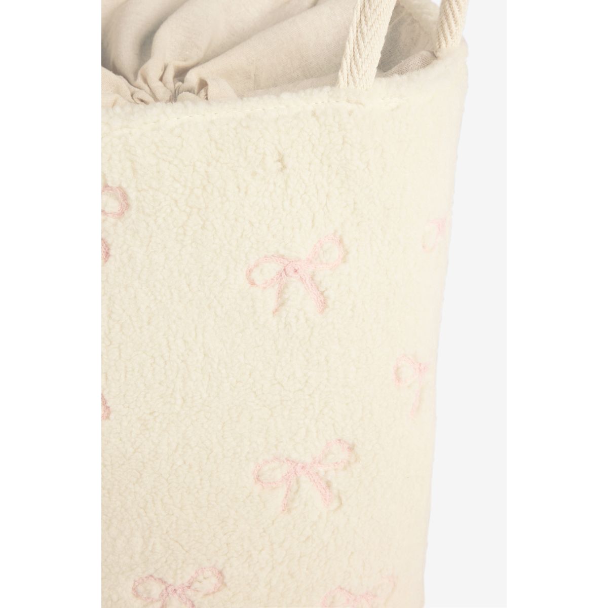 Panier à linge avec nœud crème, NEXT
