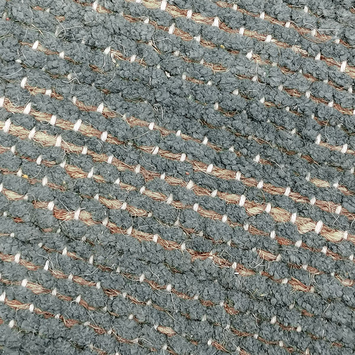 Tapis artisanal en jute et coton chenille ROSTYLE gris, THE DECO FACTORY
