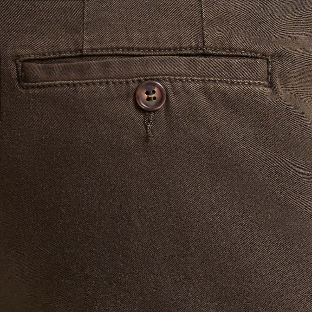 Pantalon chino Regular, signature FRANÇOIS chocolat, LA REDOUTE COLLECTIONS