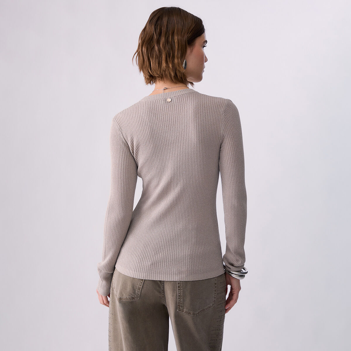 Pull lamé beige, LIU JO