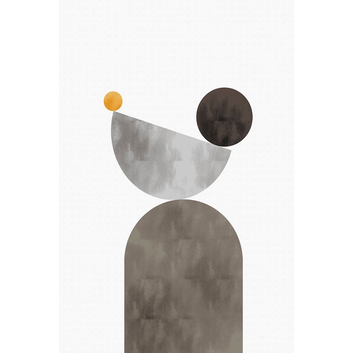 Tableau Lévitation courbe beige tableau alu dibond, HEXOA