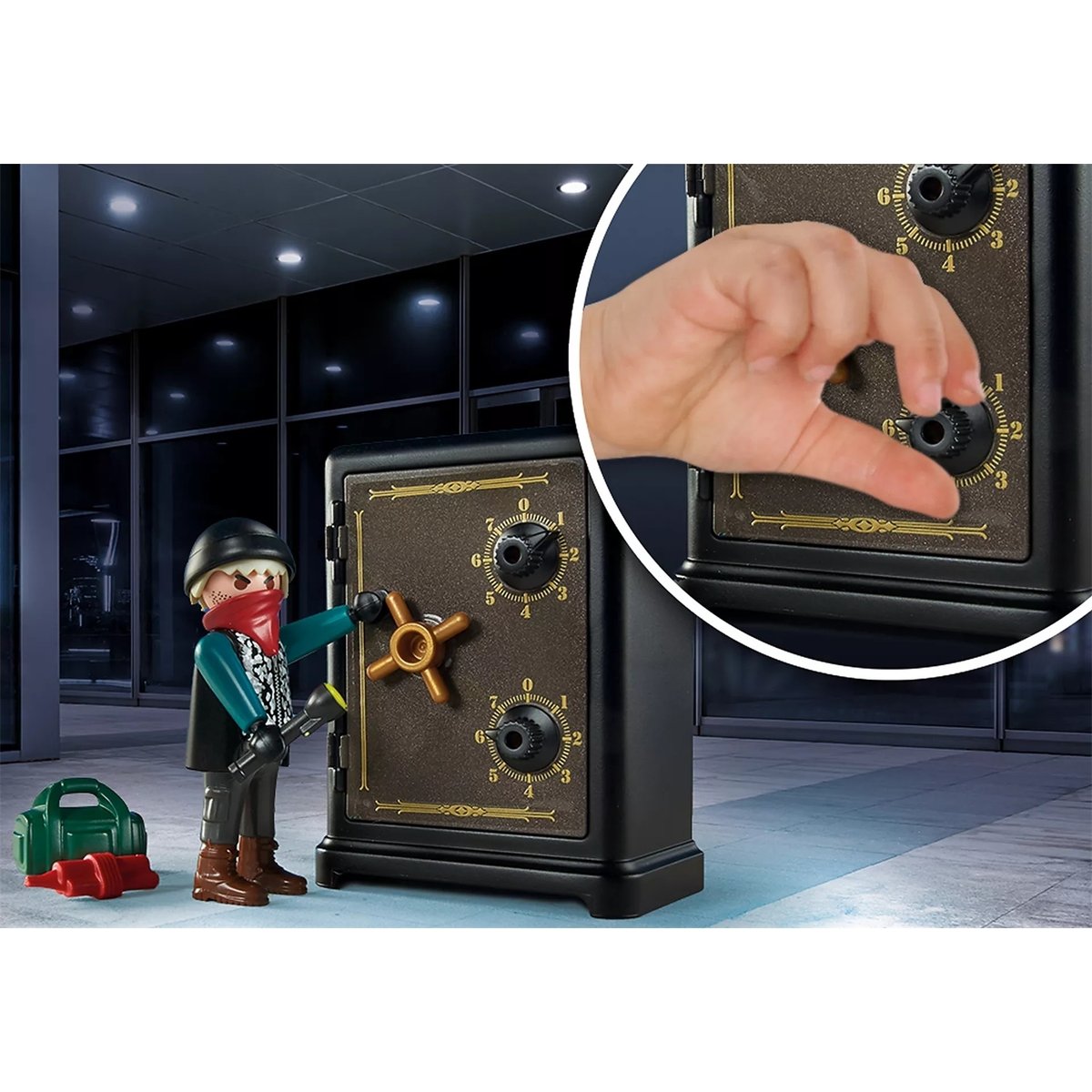 City Action Starter Pack Policier avec cambrioleur de coffre-fort multicolore, PLAYMOBIL