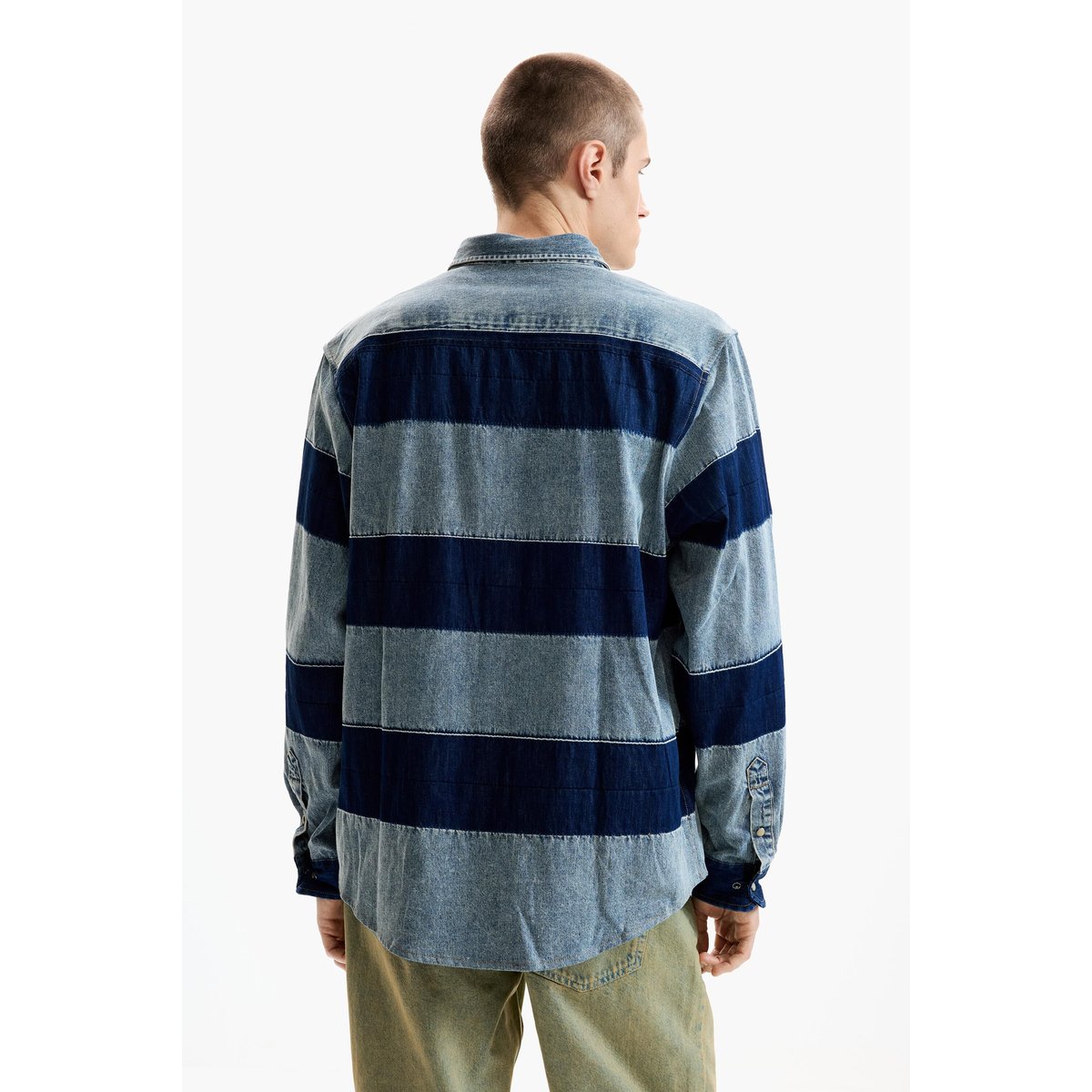 Chemise en denim à rayures bleu, DESIGUAL