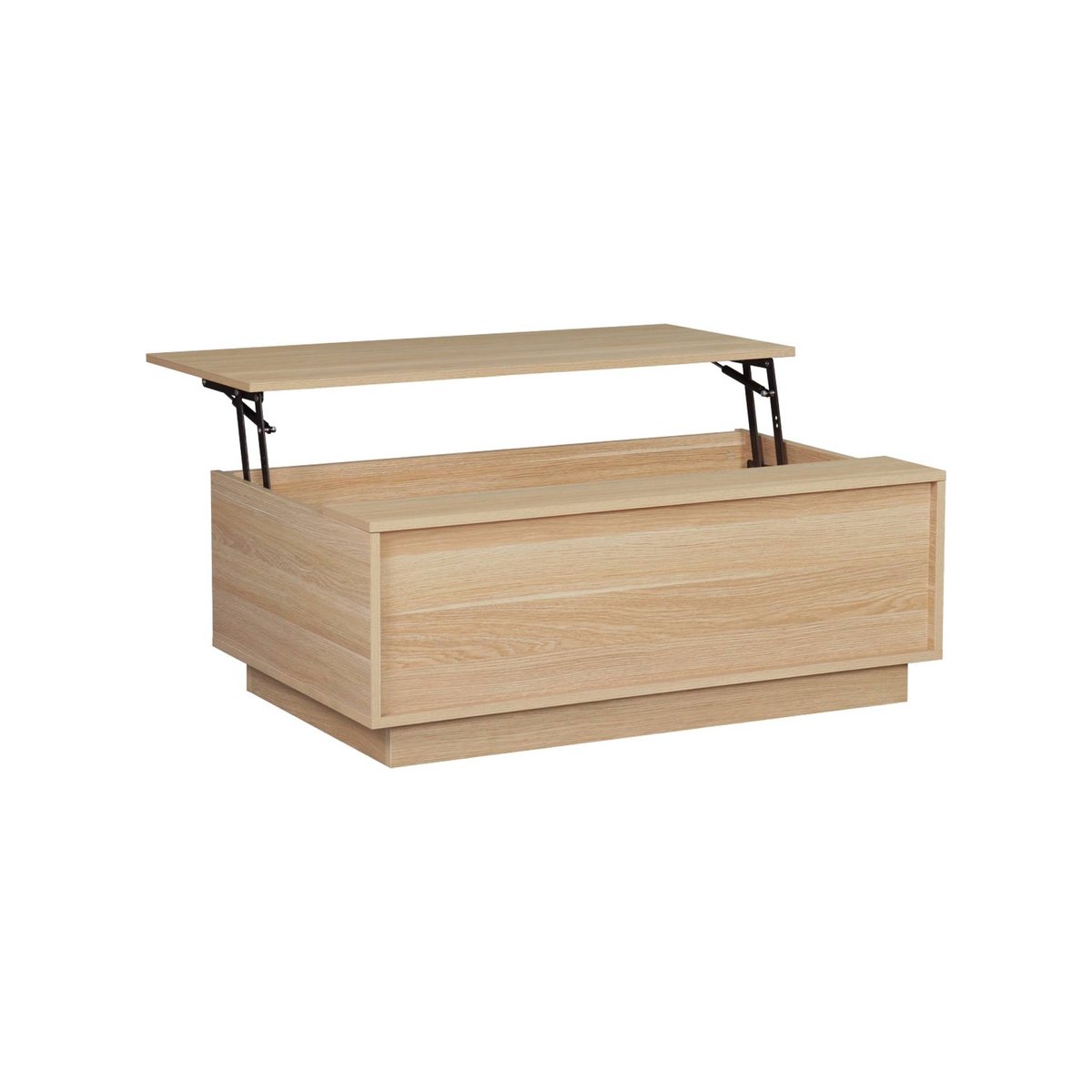 Table basse décor bois avec plateau relevable KUBA naturel, SWEEEK