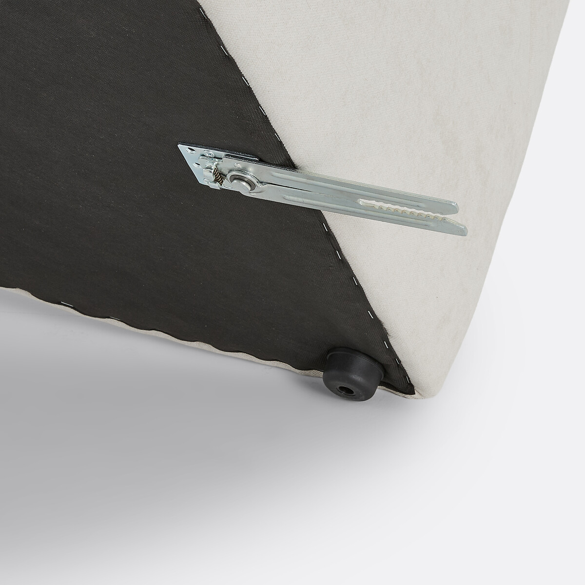 Elemento poltrona da tavolo angolare modulabile, 1 posto, in ciniglia fine, ANETA ecru , LA REDOUTE INTERIEURS