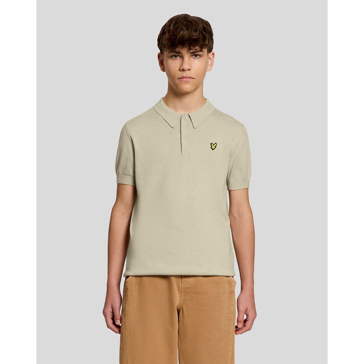 Polo en maille beige blé, LYLE & SCOTT