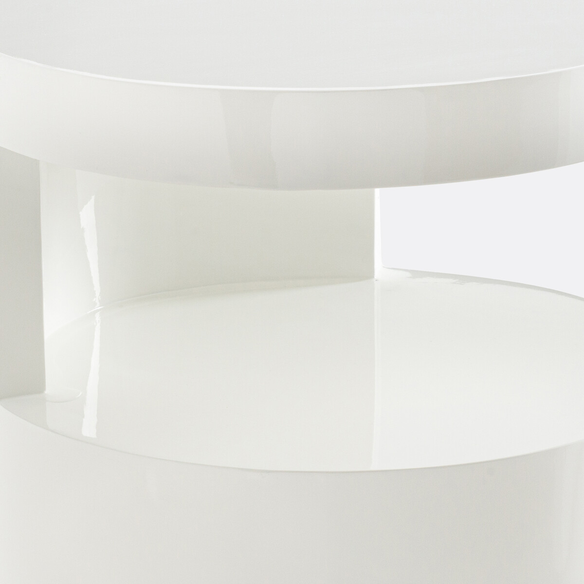 Comodino lucido, forma cilindrica, Newark bianco, LA REDOUTE INTERIEURS