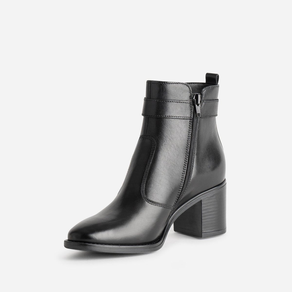 Boots À Talon en cuir NORAH noir, ERAM