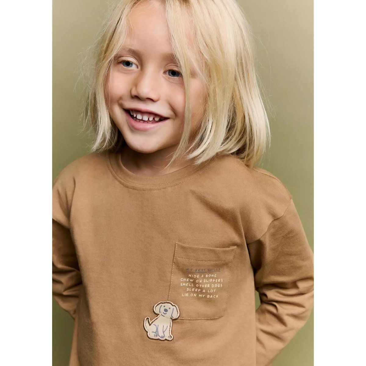 T-shirt oversize imprimé caramel, MANGO BABY