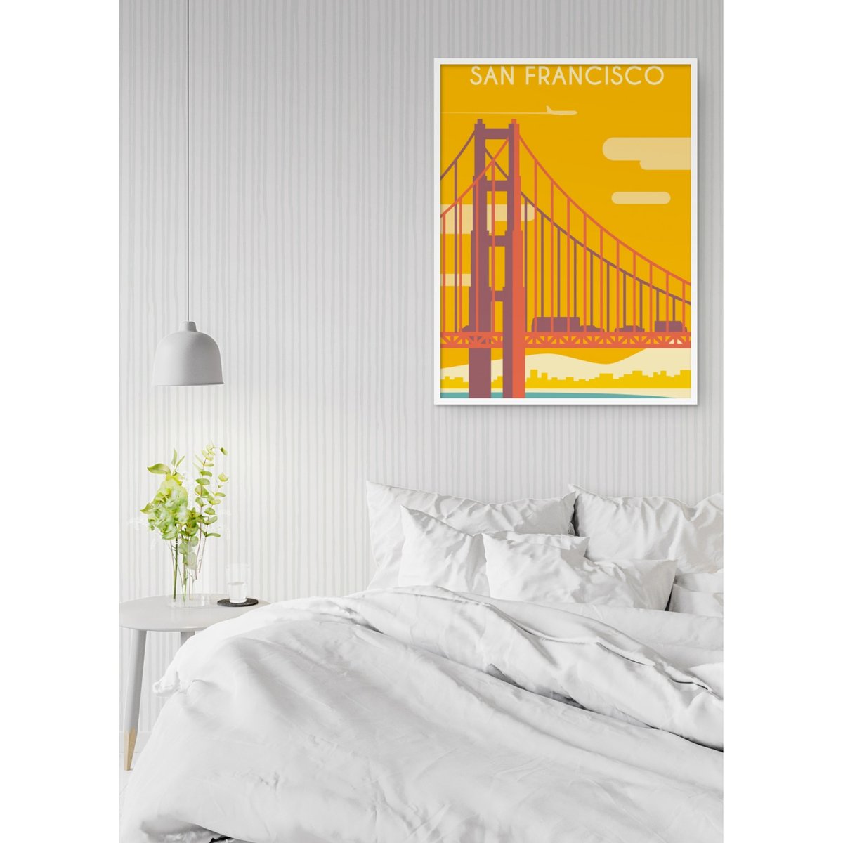 Affiche San Francisco blanc, L'AFFICHERIE