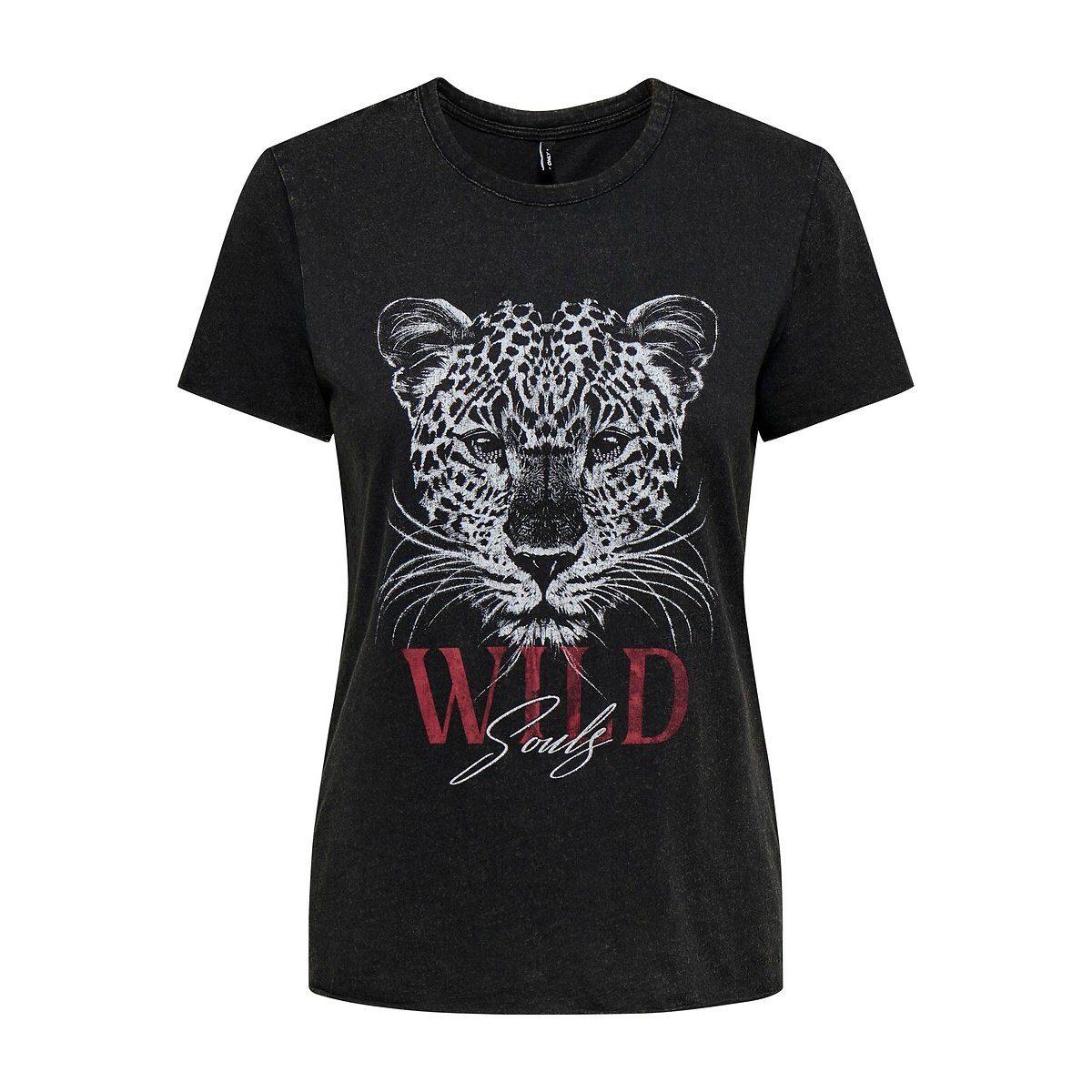 T-shirt col rond à motif noire, ONLY
