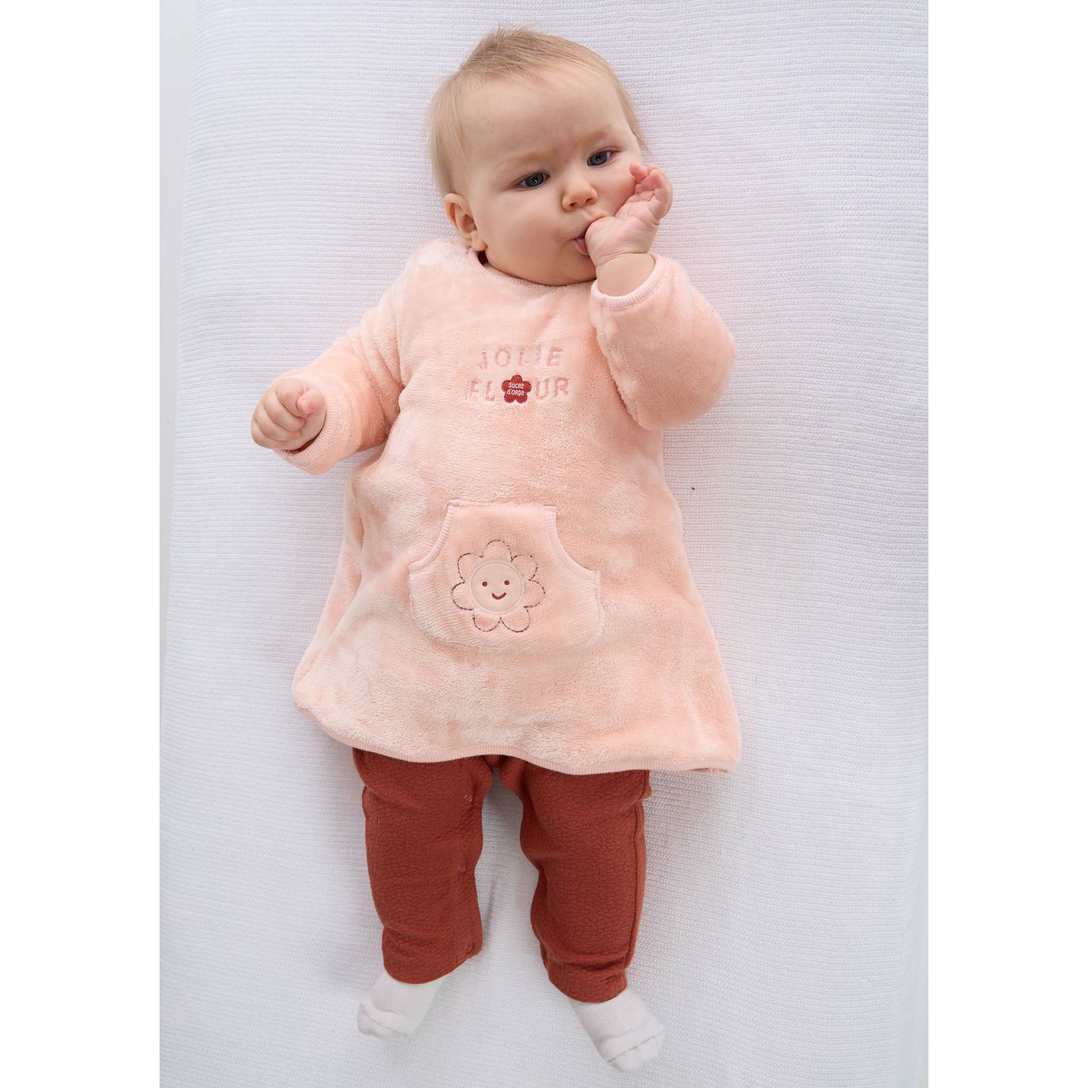 Combirobe en maille pascaline rose, SUCRE D'ORGE