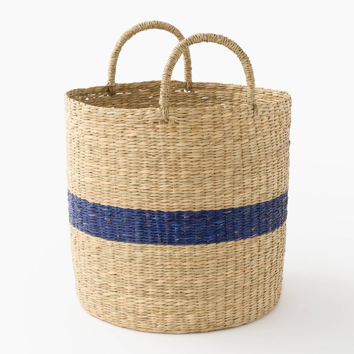 Panier bande, 35x35cm, en jonc de mer naturel, MONOPRIX