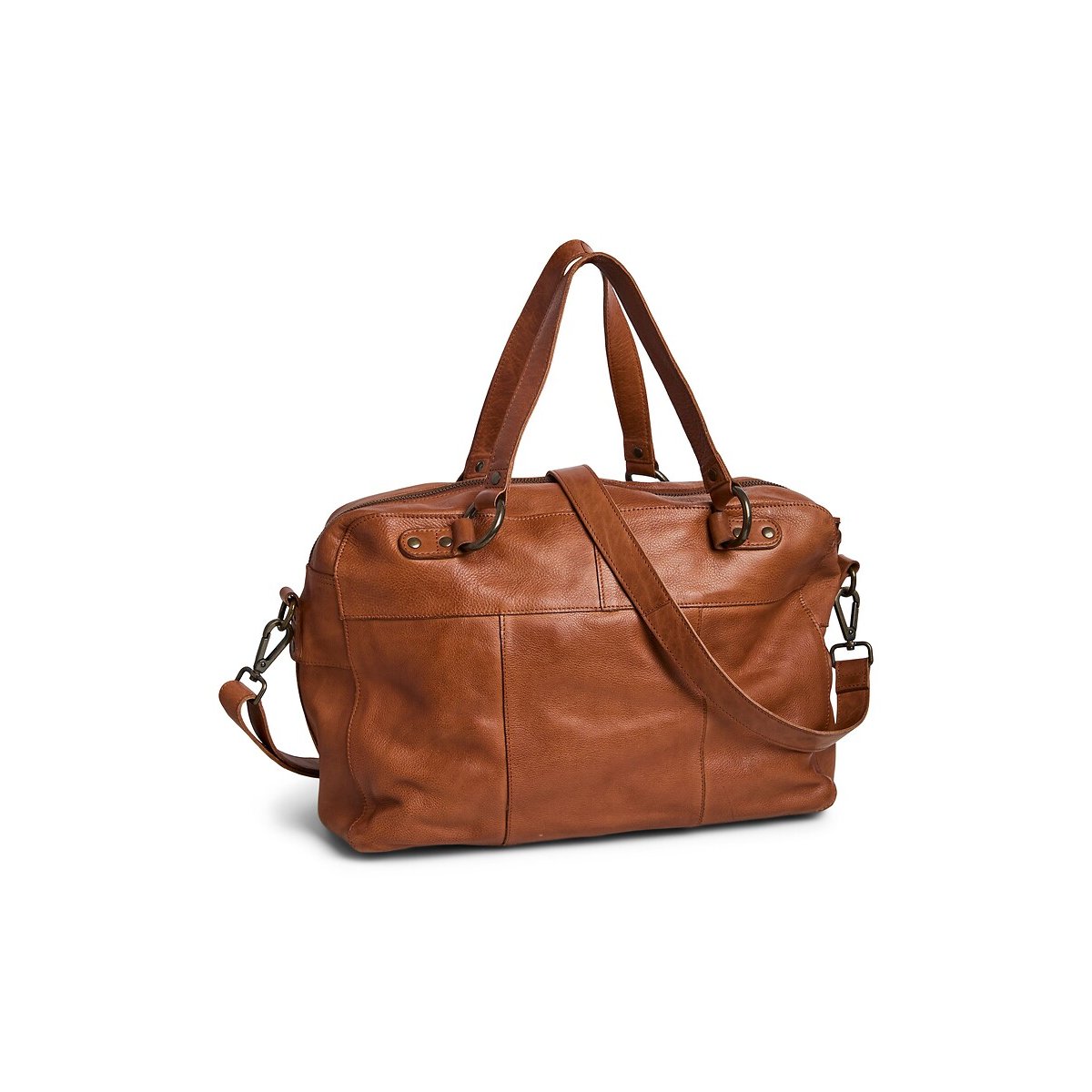 Grand sac en cuir, Fatima cognac, PIECES