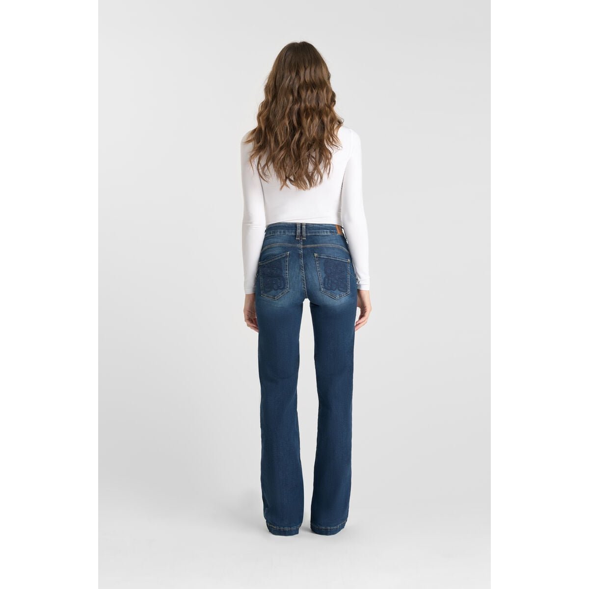 Jeans flare PULP high flare, longueur 34 blue, LE TEMPS DES CERISES