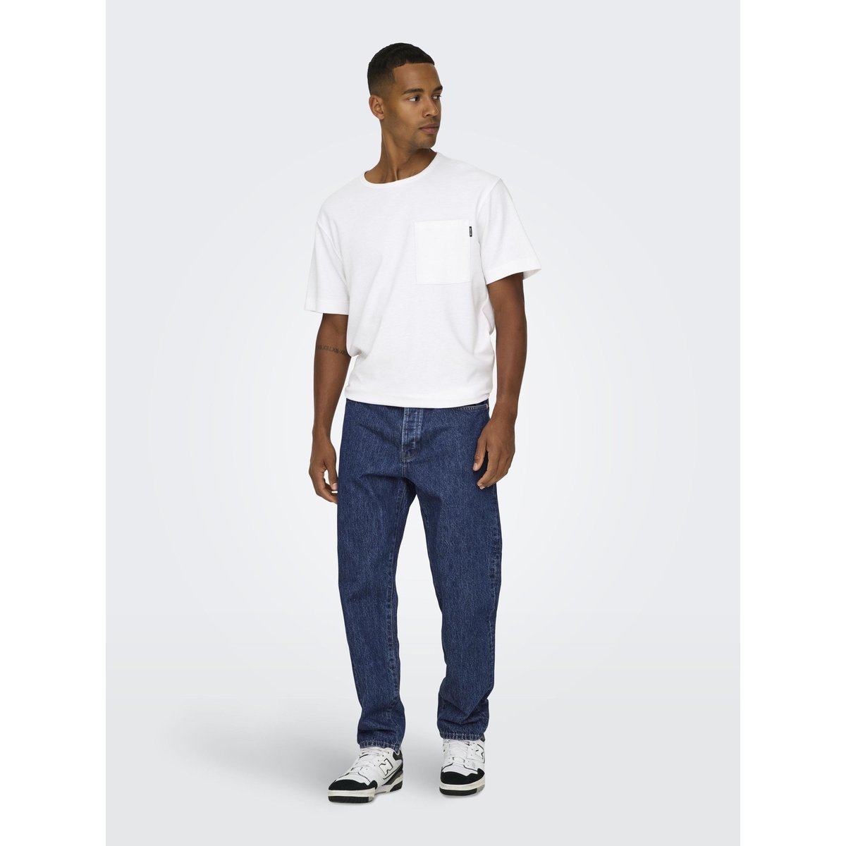 Jean À Coupe Ample medium blue denim, ONLY & SONS