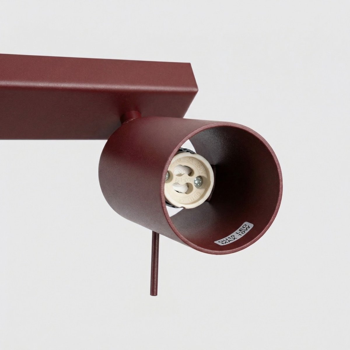 Plafonnier Acier Bordeaux GU10 4 RING bordeaux, EDEN