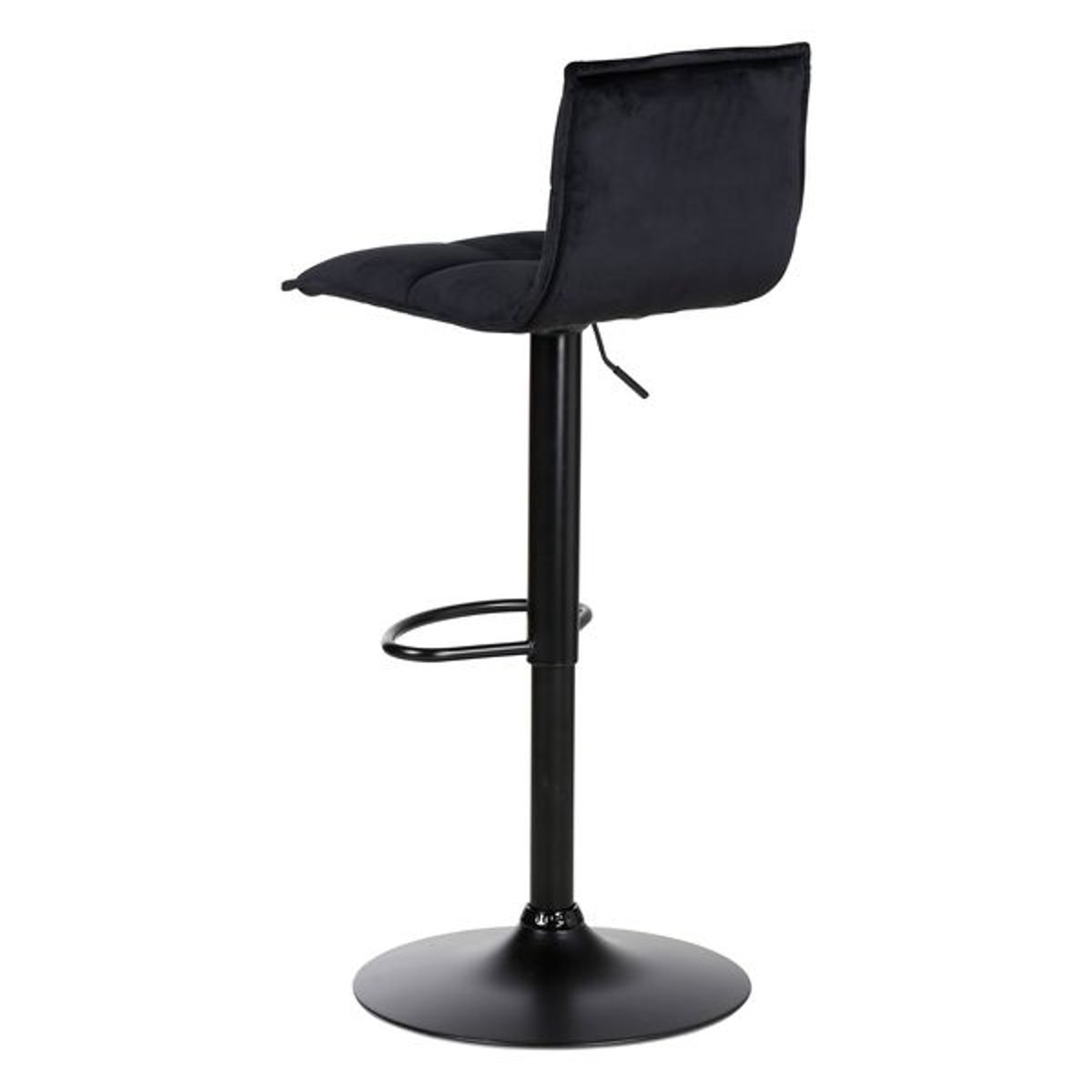 Tabouret de bar en velours réglable Jordi noir, ZAGO
