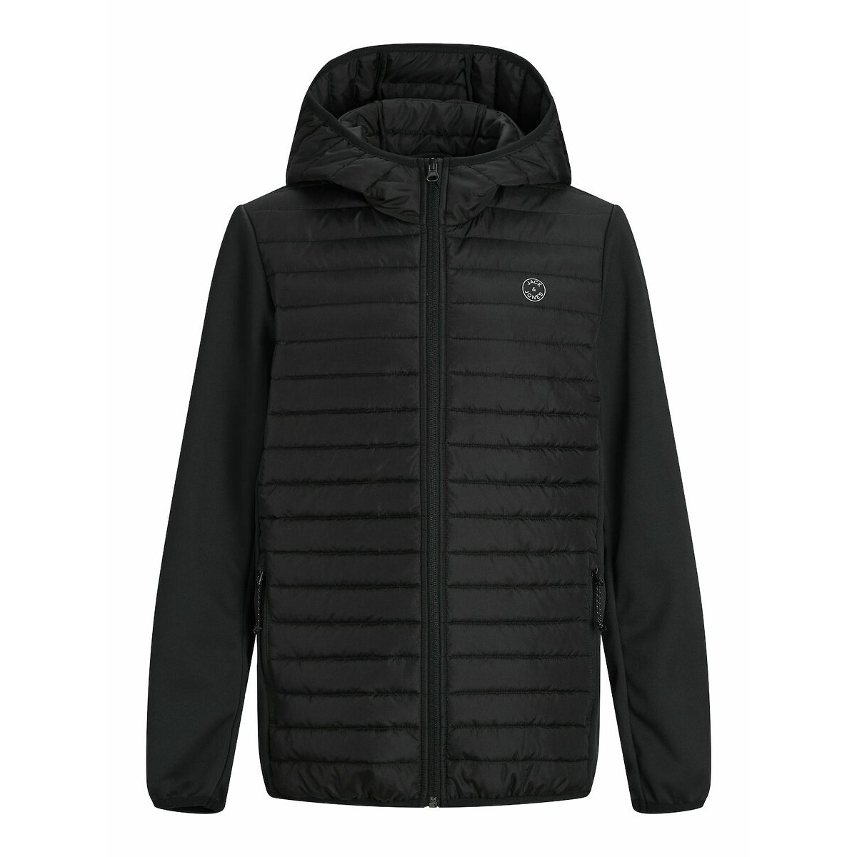 Blouson à capuche noir, JACK & JONES JUNIOR