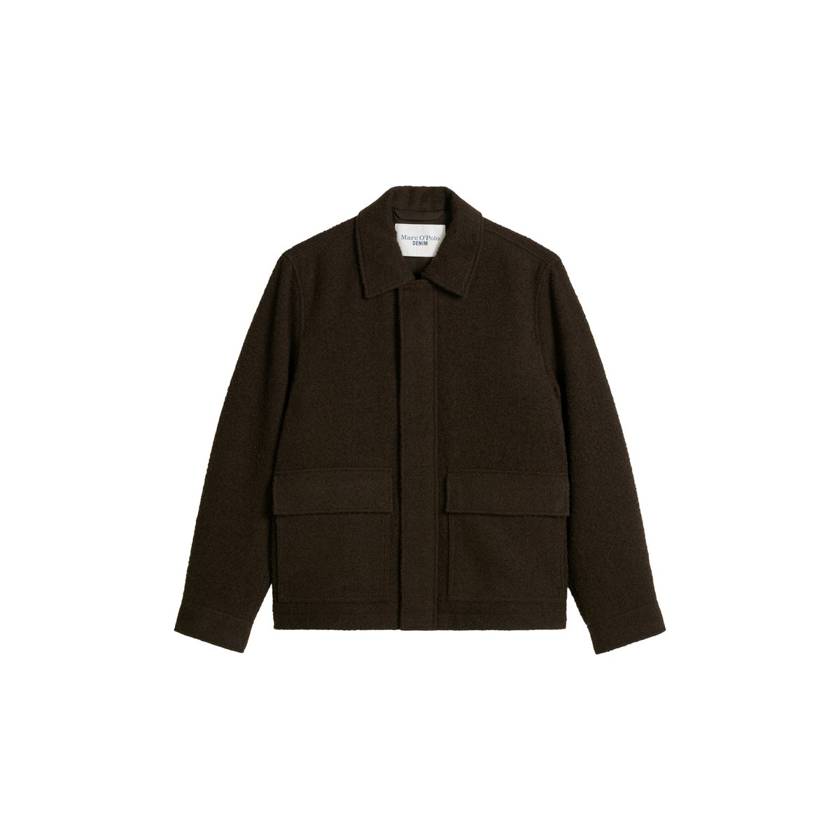 Veste en laine coupe classique en bouclé doux contenant des fibres recyclées noir, MARC O’POLO DENIM