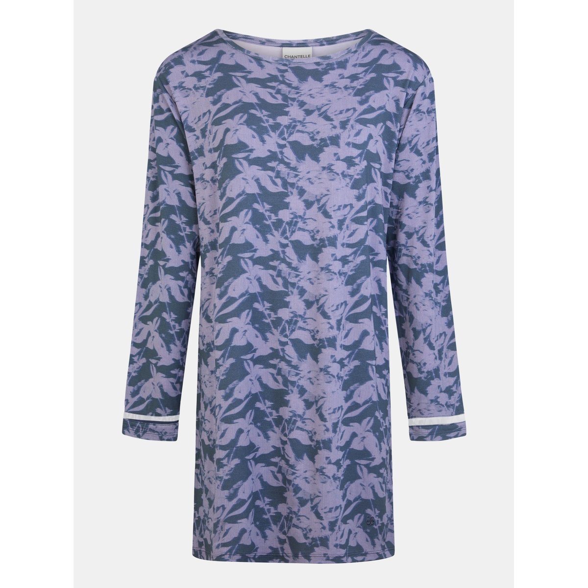 Chemise de nuit manches longues JOE brouillard de fleurs, CHANTELLE