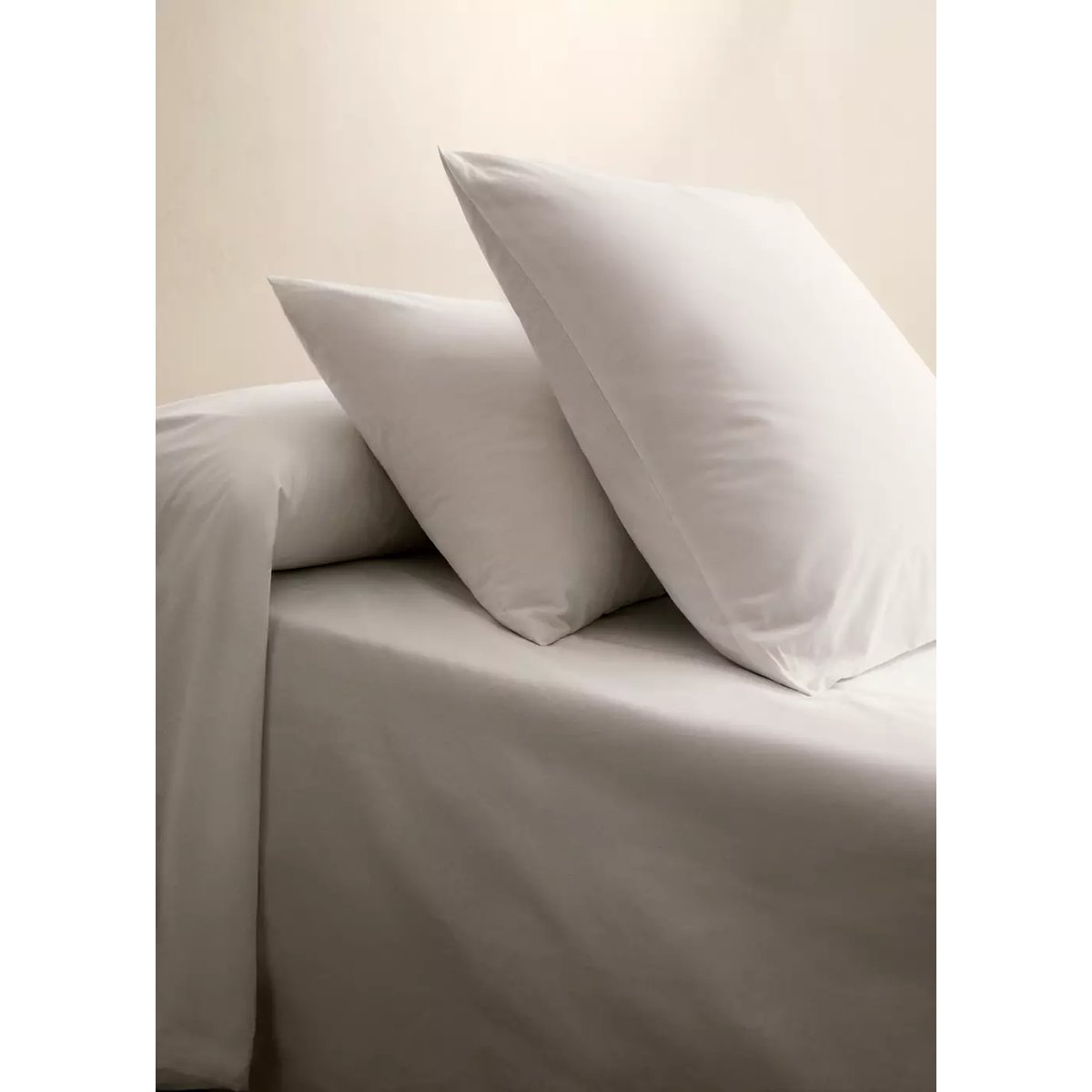 Deux taies d’oreiller percale de coton 50x75 cm blanc, MANGO HOME