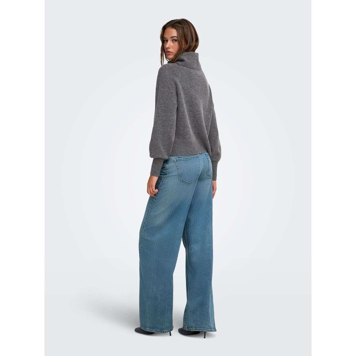 Pull En Maille dark grey melange, ONLY